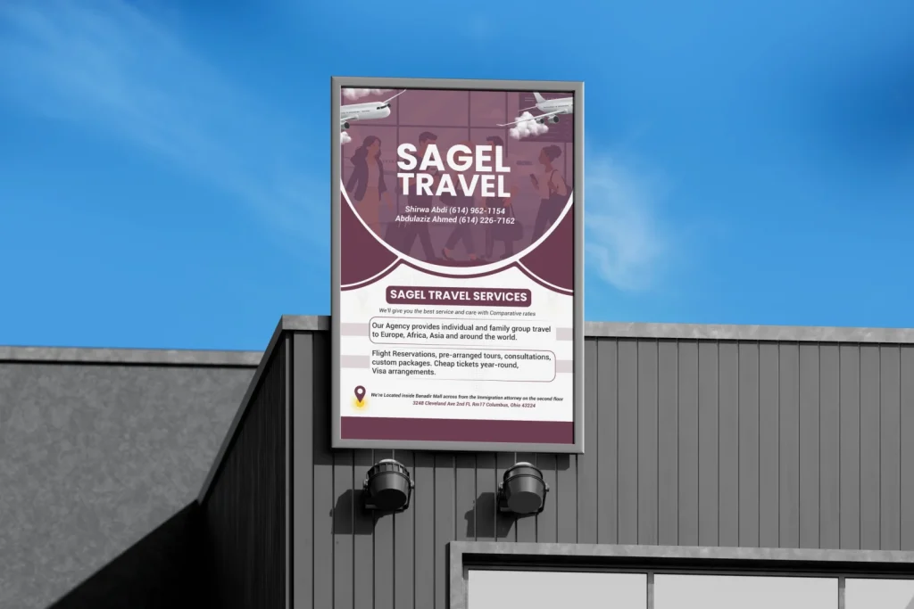 Sagel Travel billboard