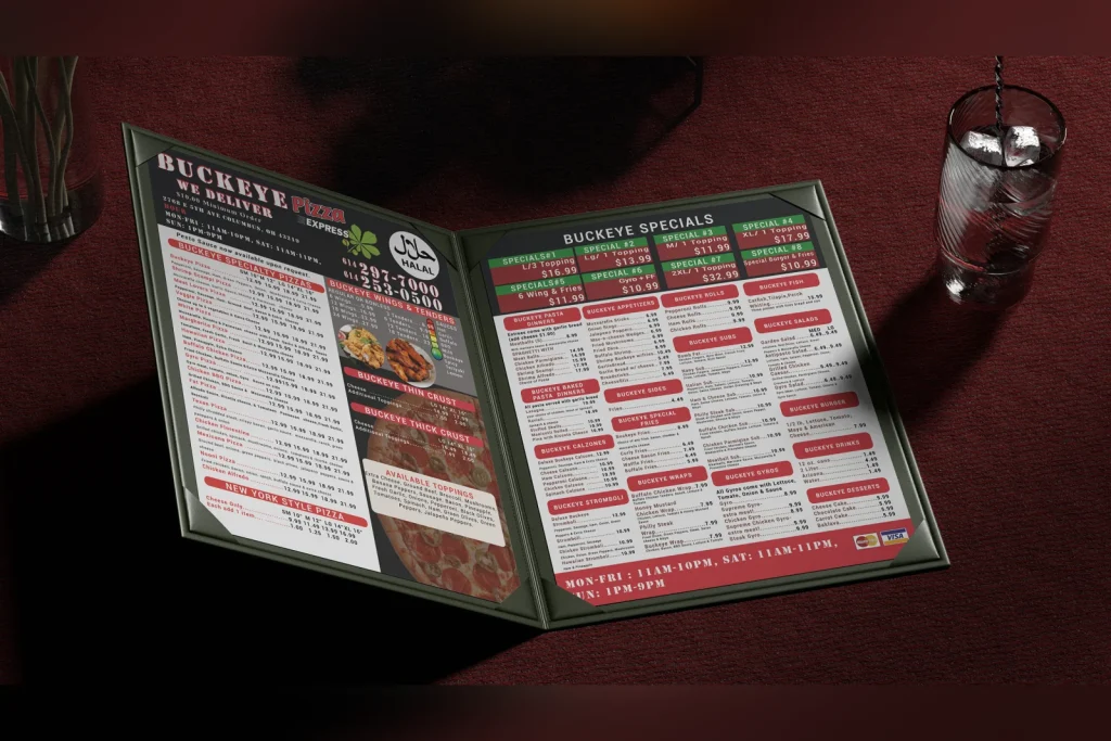 Restaurant menu design