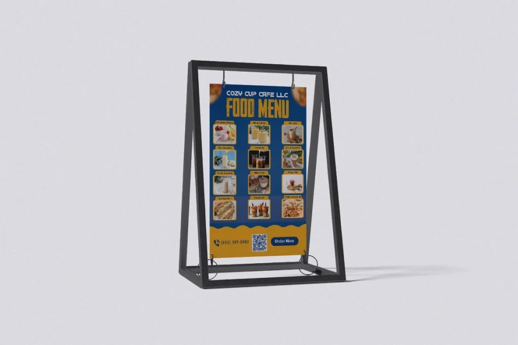 Food menu stand